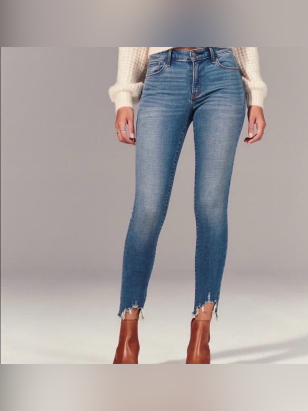 abercrombie super skinny ankle mid rise jean